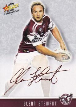 2009 Select NRL Champions - Foiled Signature #FS18 Glenn Stewart Front